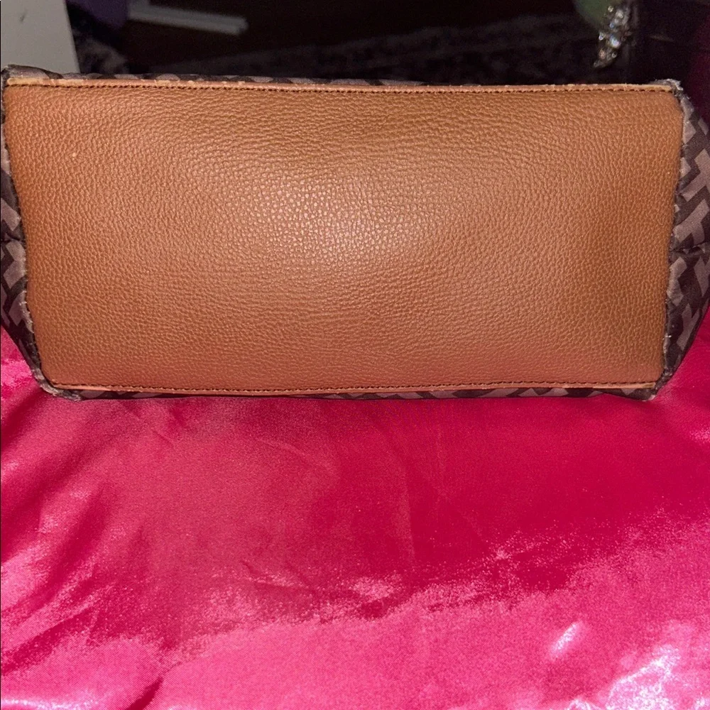 Tommy Hilfiger Black & Brown Signature Pattern Tote